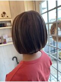 白髪ぼかし★ハイライトヘア★ツヤ色カラー