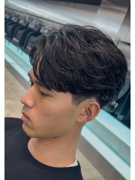 フィフスパーク(fifth PARK) 渋谷men's微分けフェザーパーマセンターパートフェザーショート