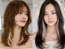 地毛をブリーチせずにインナーカラー、ハイライトも