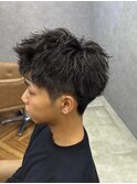 メンズツイストスパイラルパーマ/メンズベリーショート