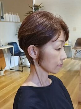 ノホホン(nohohon)の写真/白髪染めを使わずに白髪を染める◎ノンジアミンカラーで頭皮や髪を傷ませない！赤みを抑えたグレイカラー♪