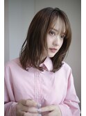 ミディアムレイヤー・ボブ/絶壁解消/２０代/３０代/長め 