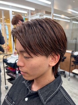 ルースト 南堀江店(ROOST) 刈り上げセンターパート/波巻きツイストスパイラル/南堀江