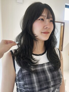 ニール 名古屋 伏見 丸の内(NEELU) 【NEELU_misa】顔周りカット オリーブグレー