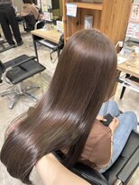 ダスティ 豊科駅前店(Dasty)&nbsp;イエベ肌に似合う透明感ブラウン【ブリーチなしダブルカラー】