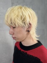 Voyage Nike 池袋【ケアブリーチ/ダブルカラー/インナーカラー/髪質改善】&nbsp;メンズウルフ/マッシュウルフ/抜きっぱなしブロンド