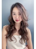 ココアブラウンのフリンジウェーブでラフな雰囲気に♪藤沢