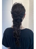 トップ ゆるふわ 編みおろし ヘアアレンジ