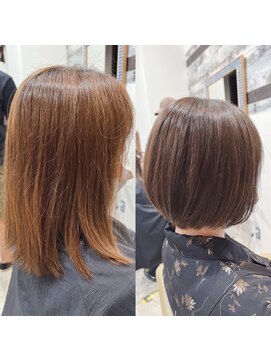 ディッシュ 五反田(dish) ブリーチなし、ハイトーングラボブ★五反田美容室