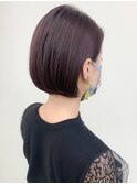 【link.】“ぷつっと”切りっぱなしボブ　ラベンダーカラー小川