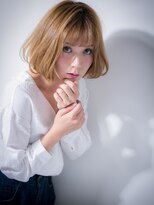 カバーヘア イヴ 戸頭店(COVER HAIR EVE)&nbsp;大人ガーリーハイトーンカラーＡラインボブv戸頭10代20代30代