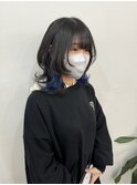 ネイビーウルフカット