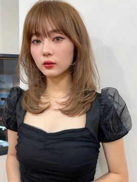 リコバイアフロート(riko by afloat) レイヤーロング/ワンカール/ミルクティーベージュ