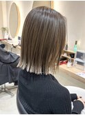 ショートボブタッセルボブ切りっぱなしボブハイトーンカラー韓国