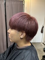 ハイパー(HYPER)&nbsp;ワインレッドマッシュ『メンズカット/ブリーチ/メンズカラー』