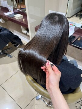 ウィーブシャイン (Weve SHINE) 髪質改善ストレート/セミロング/ライトブラウン/ツヤ髪/ブラウン