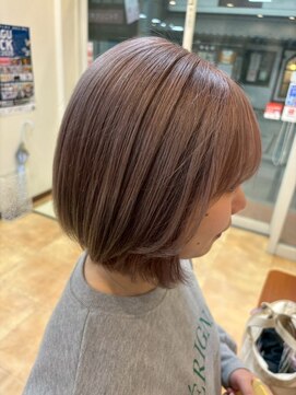 ヒラトヤ 肴町店 レイヤーカットストレート結べるボブ*30代40代パールベージュ