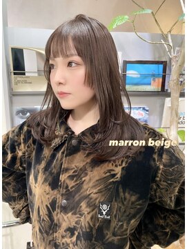 ワンカラーで作る明るめマロンベージュ