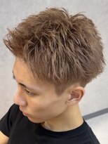 エデアンルクラ 下通(EDEAN Leclat)&nbsp;熊本 スパイキーショート パーマ 短髪 アップバング MEN'S HAIR