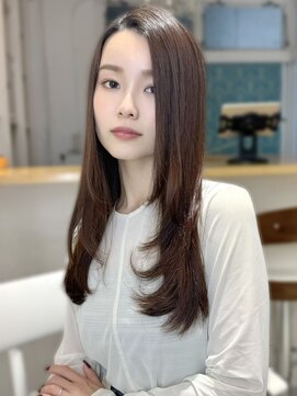 ソア 並木坂(Soa) レイヤーカット/韓国風/ブラウン/Chihiro