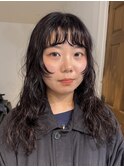 ロングレイヤーパーマ/顔まわりレイヤーパーマ/ウェーブパーマ