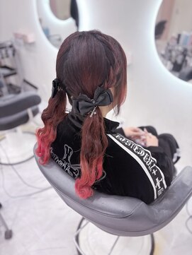 クラン 梅田店(Clan) あみこみツインテール/梅田ヘアセット