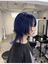 シーン(seen)&nbsp;青髪ロングウルフクラゲウルフシャギーウルフレイヤーカット