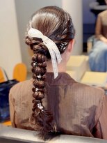 フォーエス(4S)&nbsp;編み下ろし ～結婚式お呼ばれヘアアレンジ～