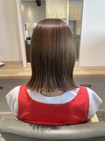 バルオン(BAR:ON)&nbsp;【BAR:ON】切りっぱなしボブ×オリーブベージュ
