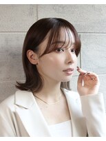 ルアウ 岡本店(LUAU)&nbsp;切りっぱなしボブ/外ハネボブ/ベージュカラー