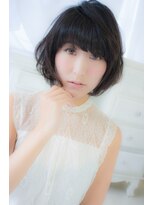 アンジュ ヘアー(Ange hair)&nbsp;流し前髪のグレージュショート