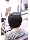 20代30代40代大人可愛い前下がりボブ艶々美髪スタイル