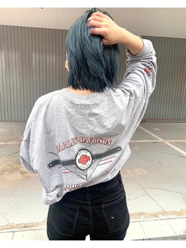 マティー(MATTY) お洒落上級者に!ぷつっとボブにターコイズブルー!