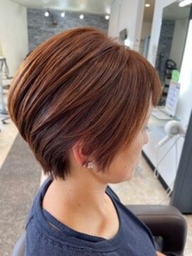 ヘアーアンドビューティーガーデン(HAIR AND BEAUTY GARDEN) ショートボブ オレンジブラウン