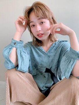 エマエコル(Emma ecole) Emma ecole ハイトーンベージュ×くびれミディアム