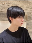 韓国ヘアおしゃれショートナチュラルシースルーマッシュ