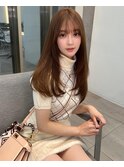 王道モテ高め艶レイヤー_黒髪小顔オリーブグレーココアベージュ