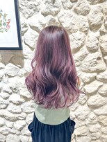 ラウンジ(Lounge)&nbsp;キッズカットハイライトカラーピンクバイオレットレイヤーカット
