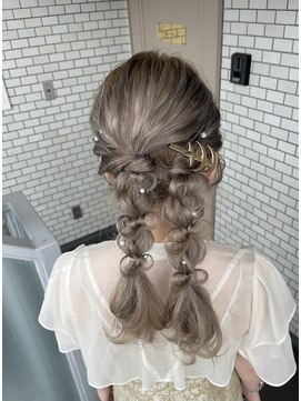 ソノ(sono) 編みおろし ツインアレンジ ツイン編みおろし 参列ヘア