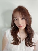韓国ヘア　ウェーブヘア　前髪　