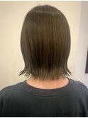 切りっぱなし外ハネボブ×小顔×オリーブアッシュ