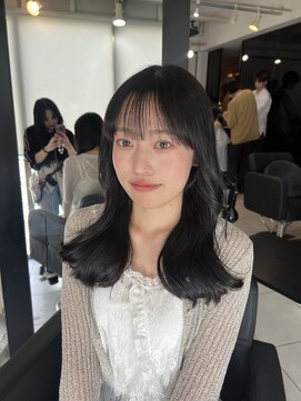 アクアオモテサンドウ(ACQUA omotesando) ☆韓国風ミディアムレイヤー韓国巻きラベンダーピンクグレージュ