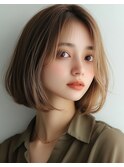 20代30代40代小顔切りっぱなし大人ボブ