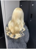 12238髪質改善金髪ホワイトブロンドシルバーアッシュストレート