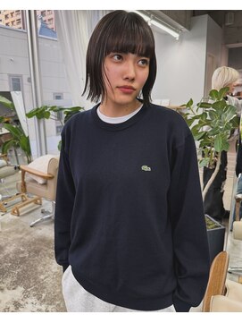 ウーフ(U-fu) ストレート パッツンワイドバング ボブ