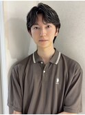 ニュアンスパーマ センターパート 刈り上げなし MOMO