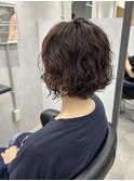【中西里美】ショートボブパーマ/ラフウェーブ/簡単スタイリング