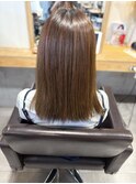 酸性縮毛矯正×ハイライト毛