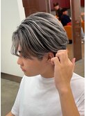 大人かっこいいホワイトシルバーバレイヤージュ