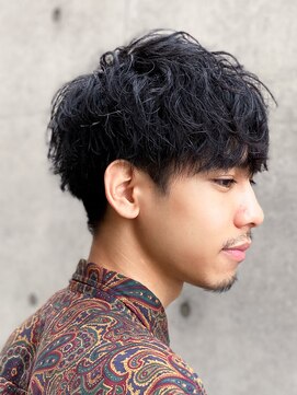 エルマーク 梅田(L-MARK) ツイストスパイラル/スパイラルパーマ/メンズ/マッシュ/眉毛
